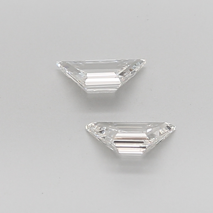 0.62 Ct VS1 H Step Cut Trapezoid High Precision Diamond Pair