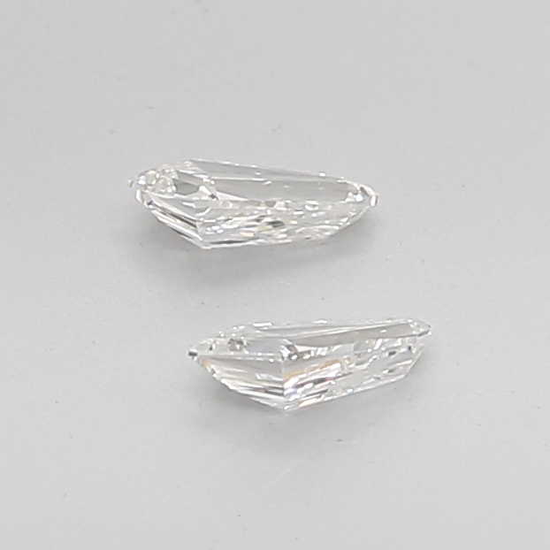0.46 Ct VS2 H Step Cut Shield Clean Geometry Matching Pair