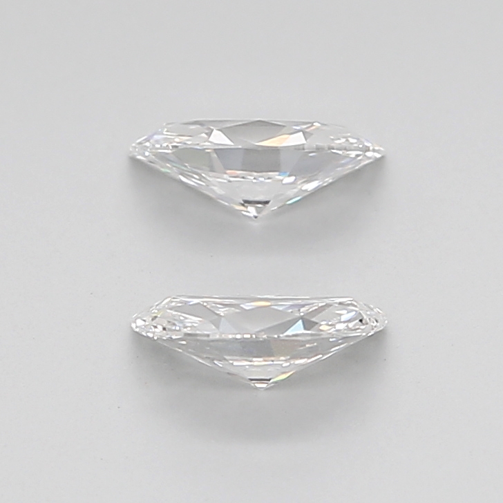 0.82 Ct VVS2 E Brilliant Cut Half Moon Lab Grown Diamond Pair