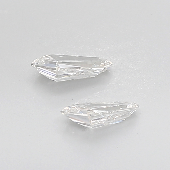 0.70 Ct VVS2 H Step Cut Shield Premium Natural Diamond Pair