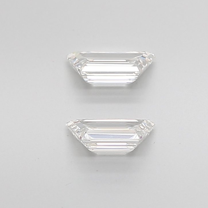 0.81 Ct VVS2 H Trapezoid Step Cut Designer Diamond Pair