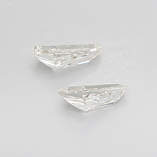 0.65 Ct VVS2 I Step Cut Shield Clean Geometry Matching Pair