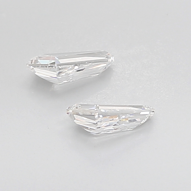 0.84 Ct VS1 G Step Cut Shield Designer Grade Diamond Pair