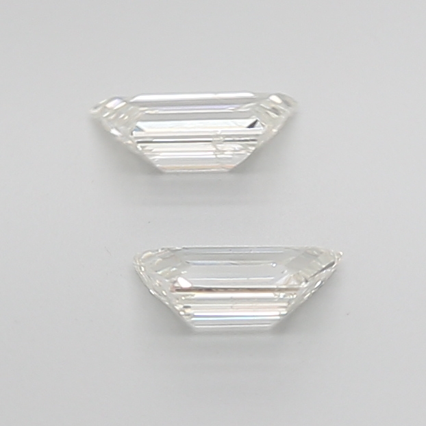 Natural Trapezoid Step Cut Diamond Pair 0.94 CT SI1
