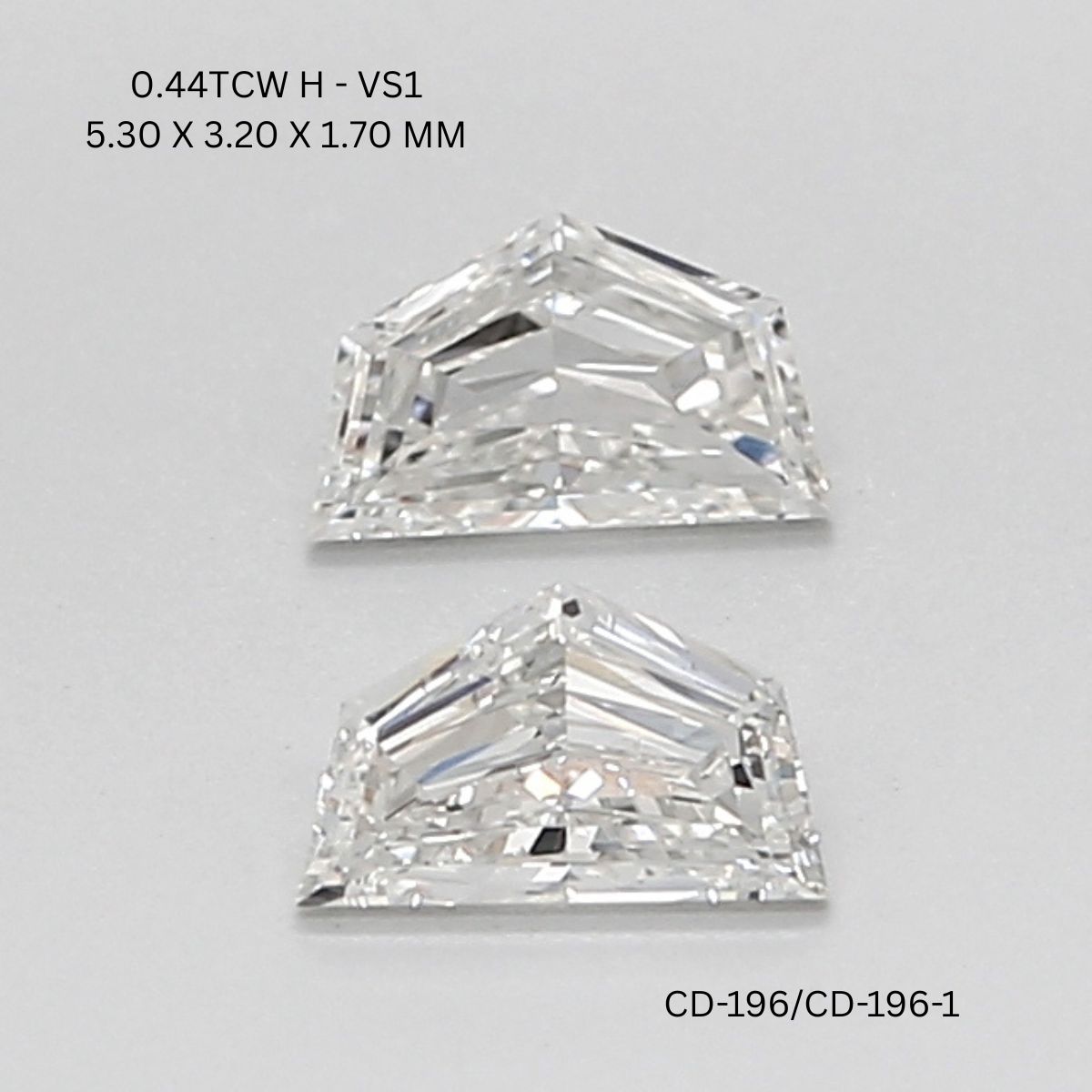0.44 CT H VS1 CADILLAC diamond Pairs Inventory
