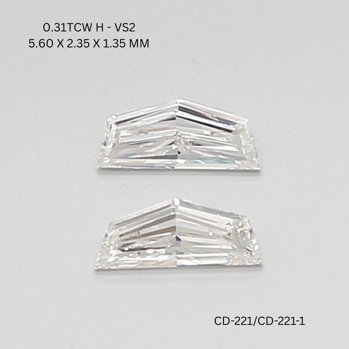 0.31 CT H VS2 CADILLAC diamond Pairs Inventory