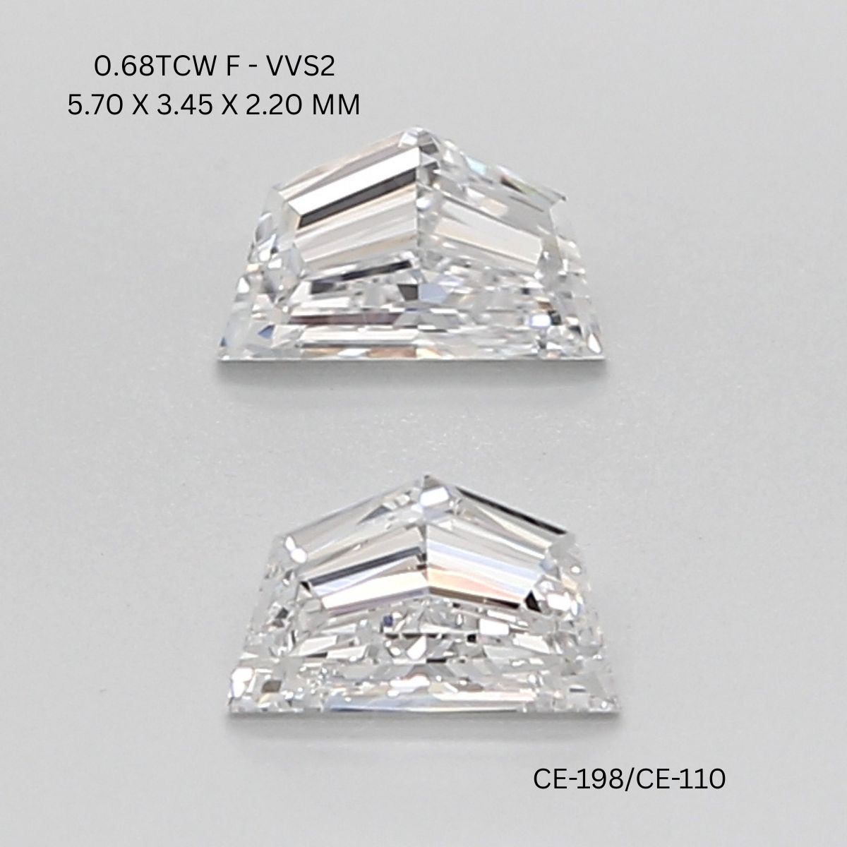 0.68 CT F VVS2 CADILLAC diamond Pairs Inventory