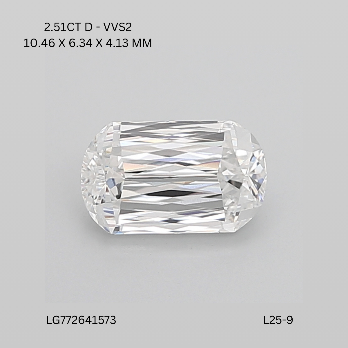 2.51 CT D VVS2 ASHOKA diamond Fancy Shape