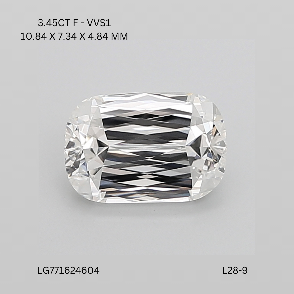 3.45 CT F VVS1 ASHOKA diamond Fancy Shape