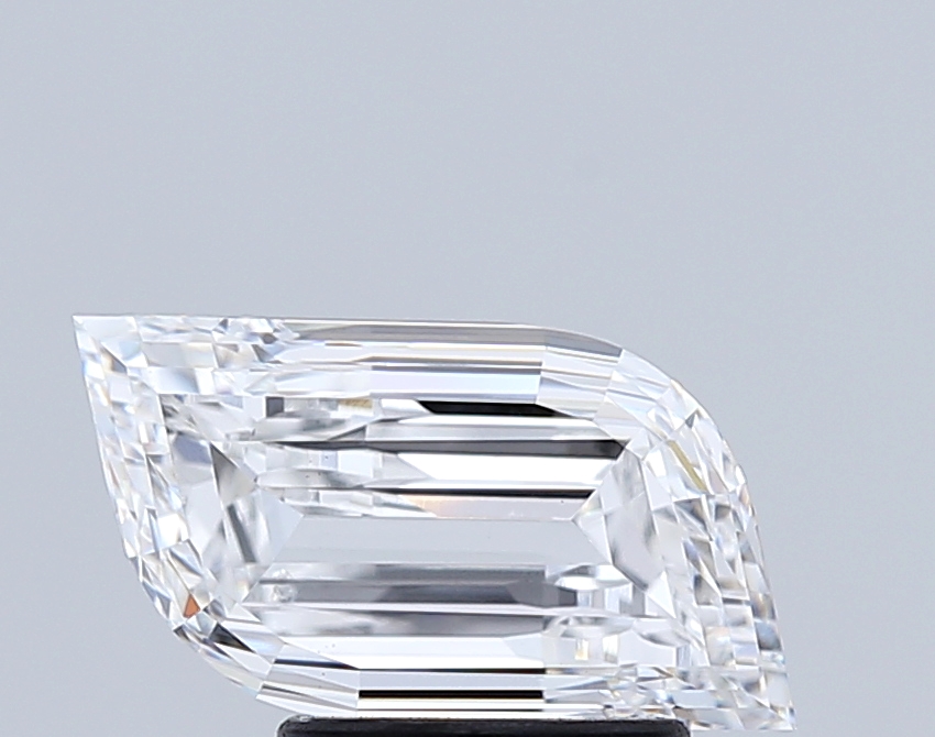 2.01 Ct VS1 D Step Cut Shield High Precision Lab Grown Fancy Shape Diamond