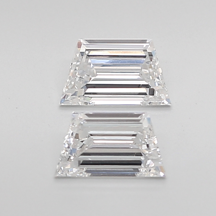 0.89 Ct VVS2 E Step Cut Trapezoid Premium Lab Grown Diamond Pair
