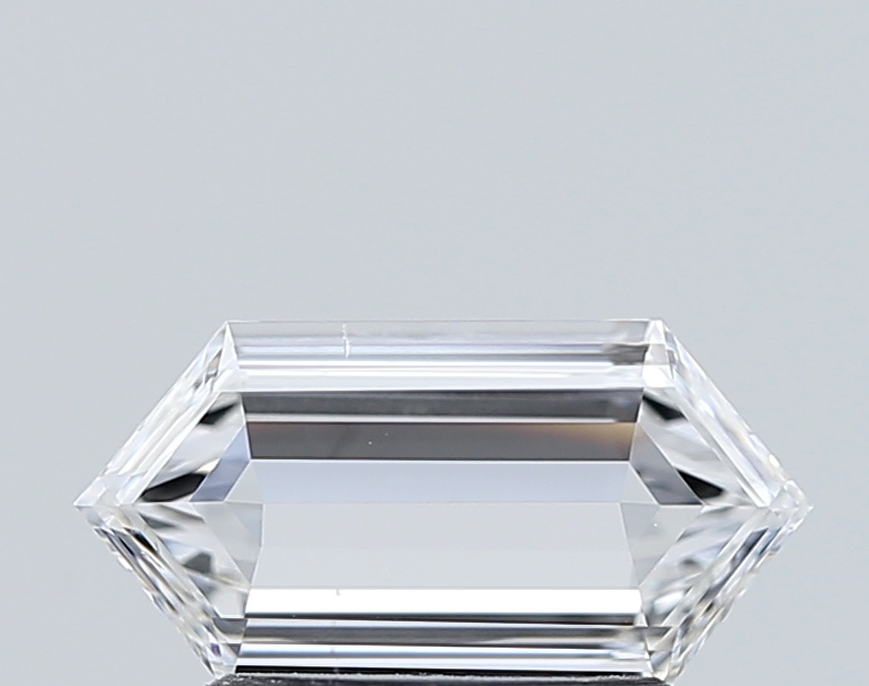 0.73 Ct VVS2 H Step Cut Hexagonal Elegant Fancy Shape Diamond