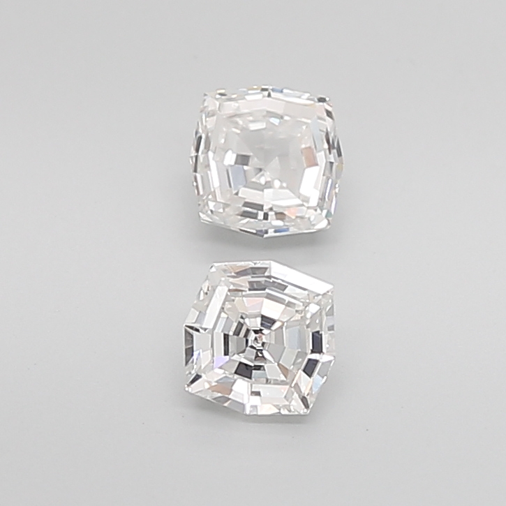 0.99 Ct VVS2 G Step Cut Octagone Premium Diamond Pair