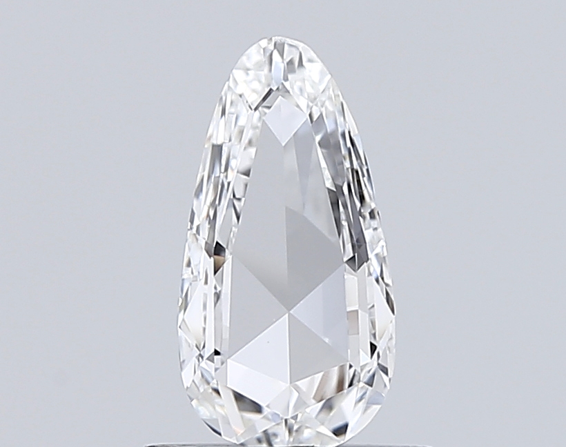 0.53 Ct VVS2 G Rose Cut Pear Refined Fancy Shape Diamond