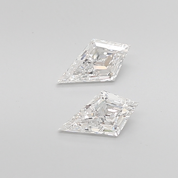 0.65 Ct VVS2 G Step Cut Kite Precision Matched Diamond Pair