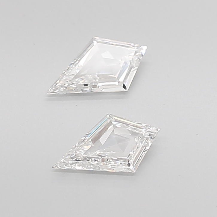 0.66 Ct VVS2 G Step Cut Kite Premium Natural Diamond Pair