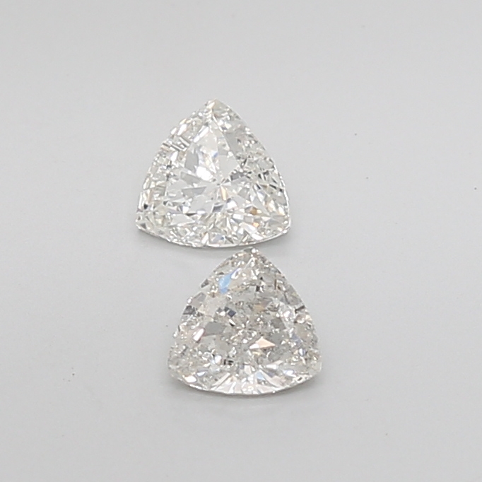 Elegant 0.61 Ct VS2 H Brilliant Trilliant Diamond Pair