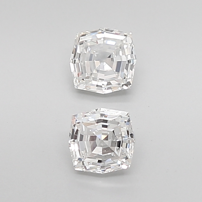 1.00 Ct VS1 G Step Cut Octagone Premium Natural Diamond Pair