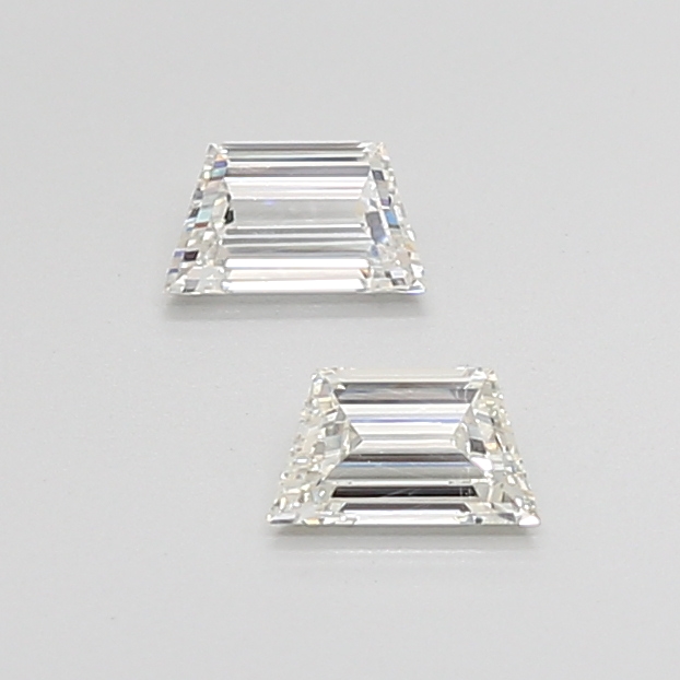 0.58 Ct VS1 H Trapezoid Step Cut Premium Diamond Pair