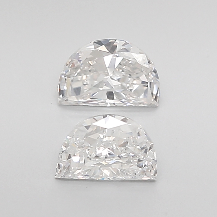 0.97 Ct VVS2 F Brilliant Cut Half Moon Premium Lab Grown Diamond Pair