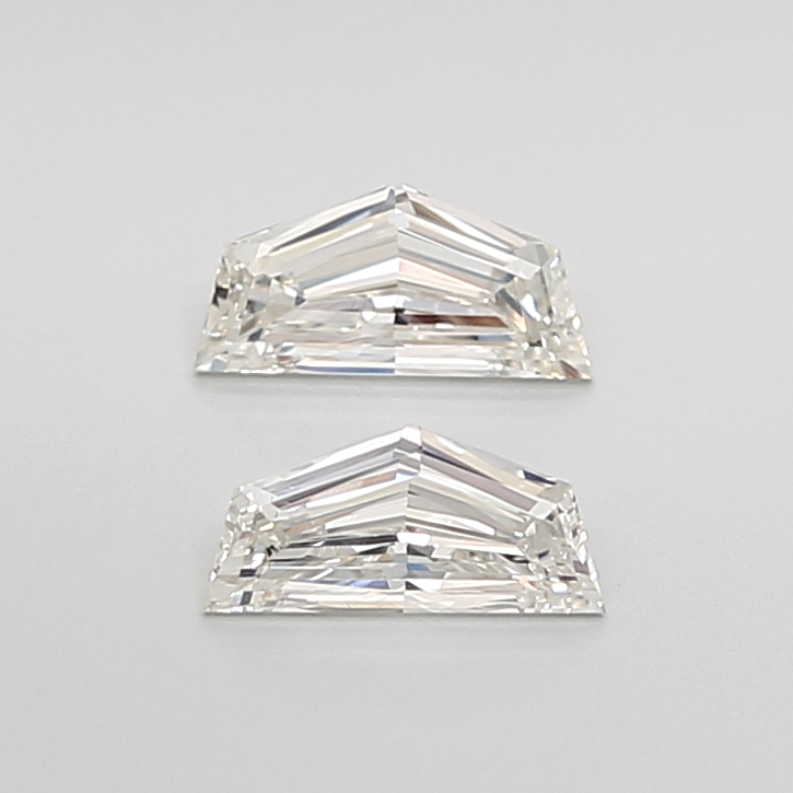 0.52 Ct VVS2 I Step Cut Cadillac Natural Diamond Pair