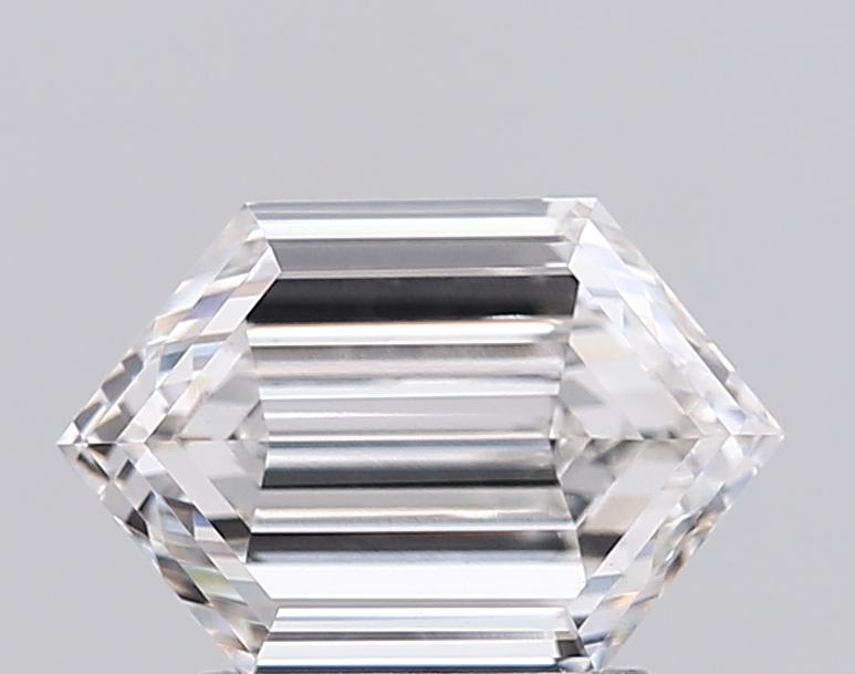1.53 Ct VVS2 G Step Cut Hexagonal Lab Grown Fancy Shape Diamond