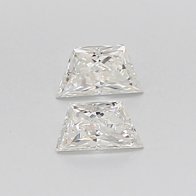 0.40 Ct VS1 I Brilliant Cut Trapezoid Natural Diamond Pair