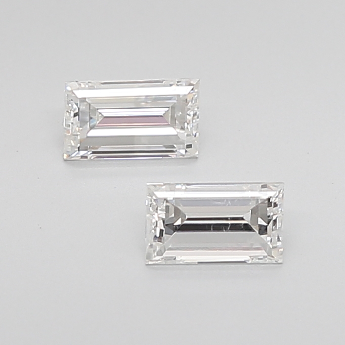 0.57 Ct VS2 H Step Cut Baguette Fine Jewelry Grade Pair