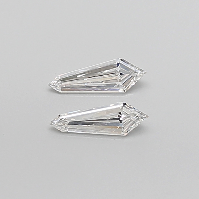 0.60 Ct VS1 H Step Cut Shield Natural Diamond Pair