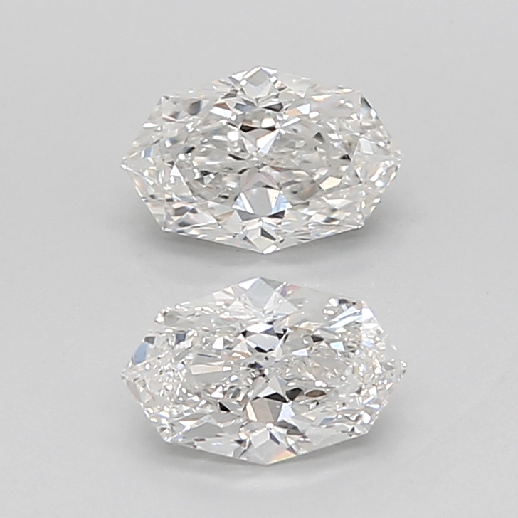 1.73 Ct VS1 I Brilliant Cut Octagon Natural Diamond Pair