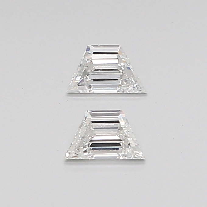 0.40 Ct VS2 H Step Cut Trapezoid Natural Diamond Pair