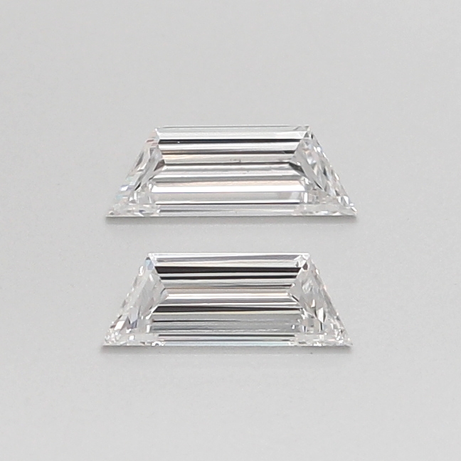 0.29 Ct VS1 F Step Cut Trapezoid Natural Diamond Pair