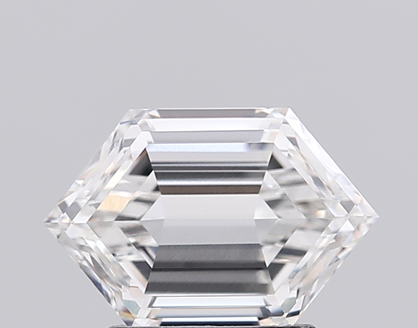 1.54 Ct VVS2 F Step Cut Hexagonal Lab Grown Fancy Shape Diamond