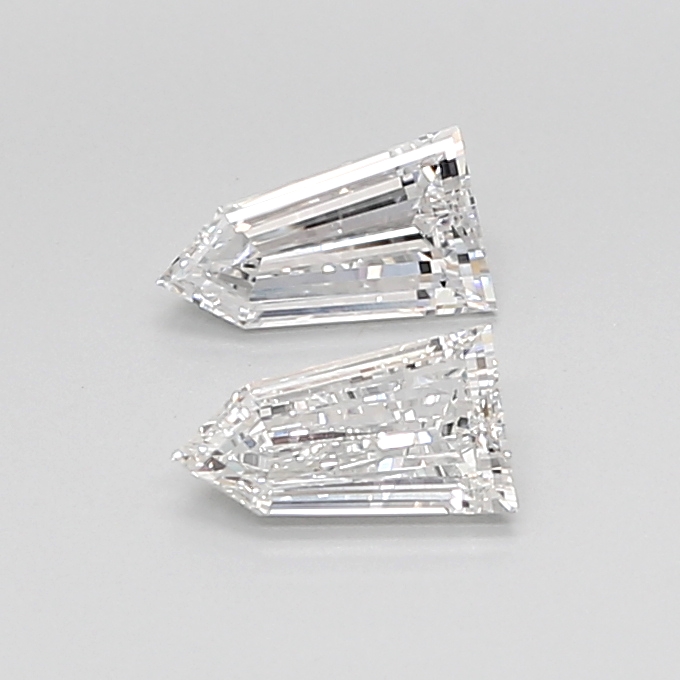 0.98 Ct VVS2 E Step Cut Bullets Lab Grown Diamond Pair