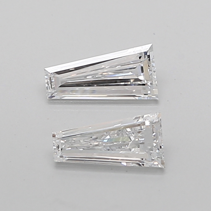 0.76 Ct VVS2 F Step Cut Taper Natural Diamond Pair