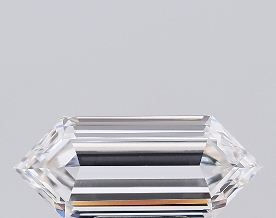 3.47 Ct VVS2 F Step Cut Hexagonal Lab Grown Fancy Shape Diamond