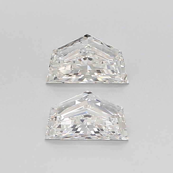 0.75 Ct VVS2 H Step Cut Cadillac Natural Diamond Pair