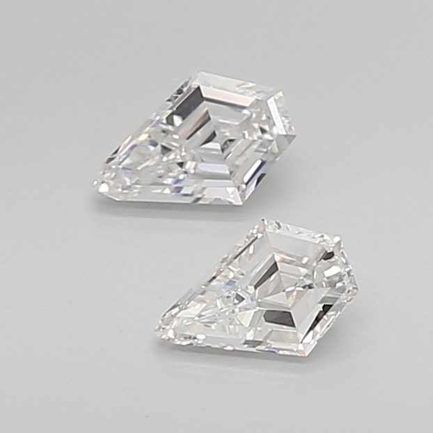 0.60 Ct VS1 G Step Cut Shield Designer Quality Diamond Pair
