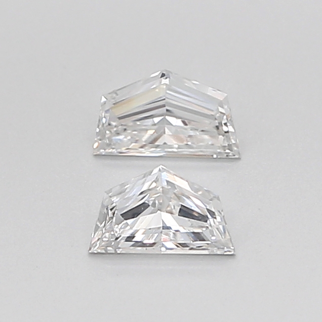 0.39 Ct VVS2 F Step Cut Cadillac Natural Diamond Pair