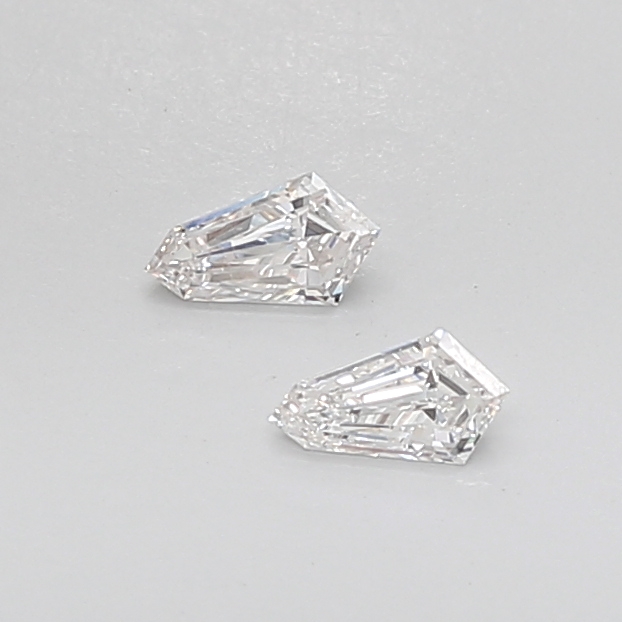 0.34 Ct VVS2 G Step Cut Shield Fine Precision Diamond Pair