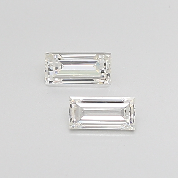 0.49 Ct VVS2 H Baguette Step Cut Diamond Pair
