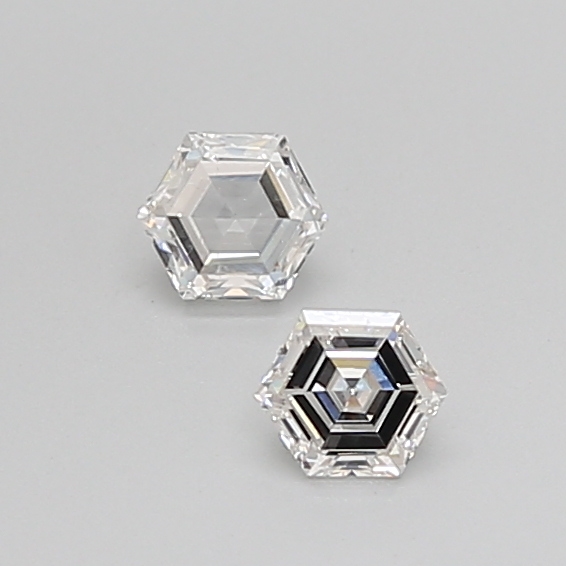 0.38CT G VS2 Hexagonal Premium Matching Pair 3.9*3.4*2MM
