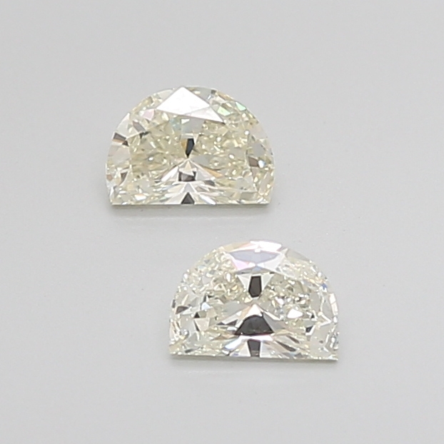 0.64CT J VVS2 Half Moon Premium Diamond Pair 5.4*3.6*2.2MM