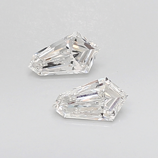 0.70 Ct VVS2 H Step Cut Shield Premium Natural Diamond Pair