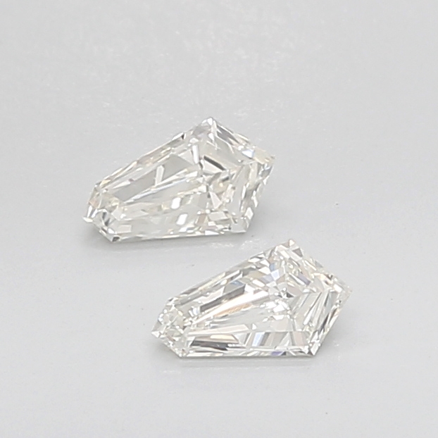 0.65 Ct VVS2 I Step Cut Shield Clean Geometry Matching Pair