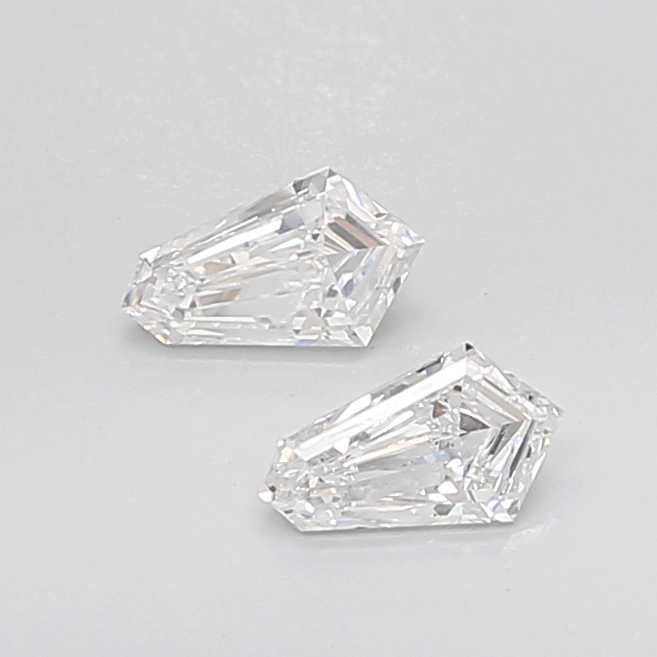 0.84 Ct VS1 G Step Cut Shield Designer Grade Diamond Pair