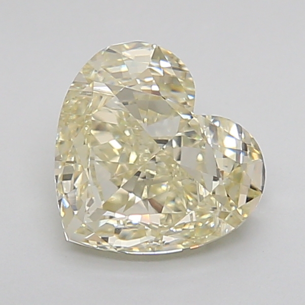 1.32 Ct VVS1 Fancy Yellow Step Cut Heart Rare Fancy Shape Diamond
