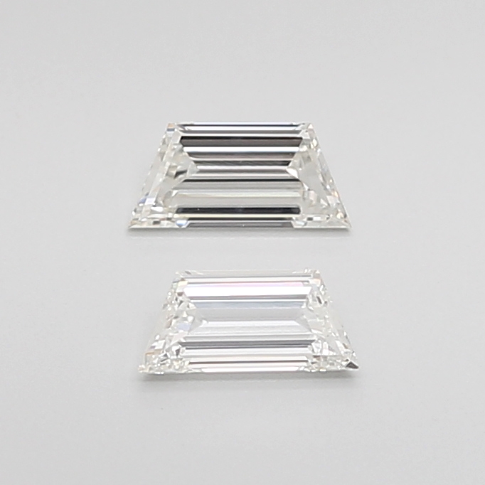 0.32CT H VVS2 Trapezoid Natural Diamond Pair 5.3*2.45*1.4MM