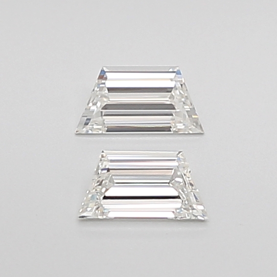 0.28CT H VS2 Trapezoid Natural Diamond Pair 4.7*2.45*1.4MM