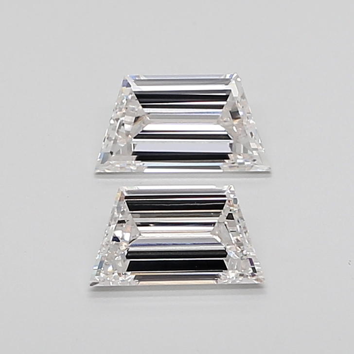 1.83CT E VVS2 Trapezoid Lab Grown Diamond Pair 8.55*4.7*2.75MM